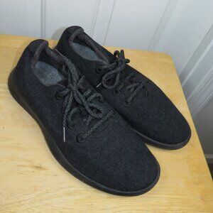 Allbirds Wool Runners Sneakers Natural Black Lace Up Men's Size US 10/UK 9 Excel